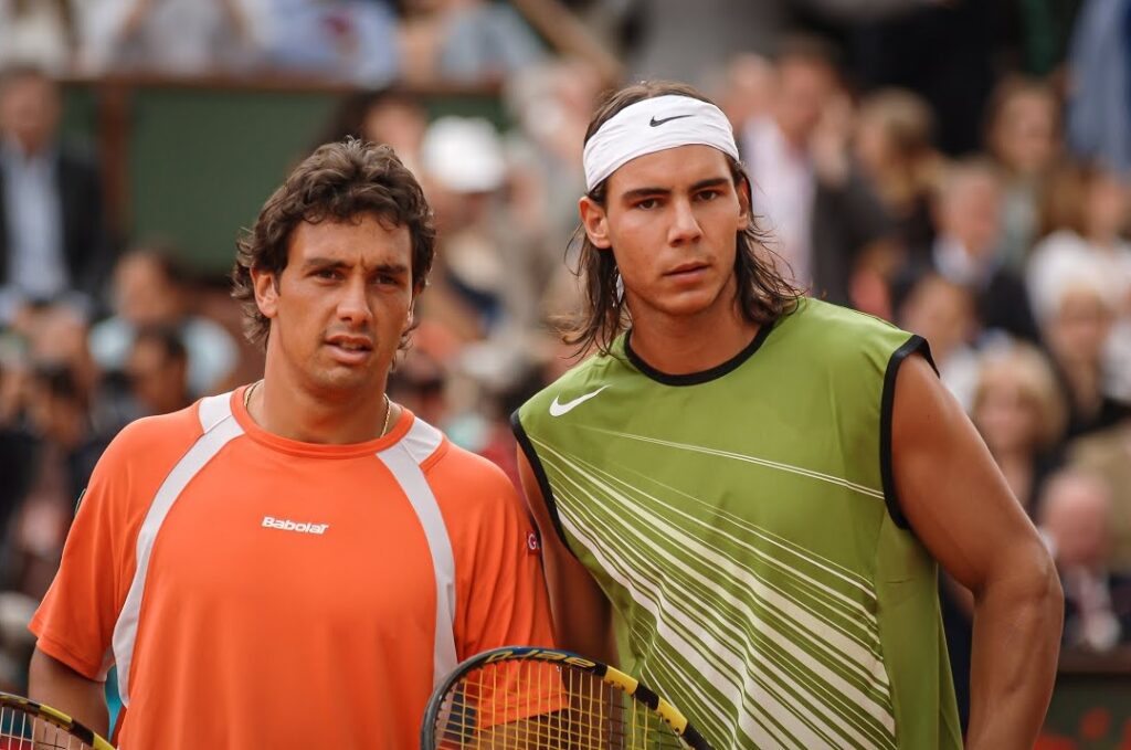 The first Grand Slam trophy for Rafael Nadal
