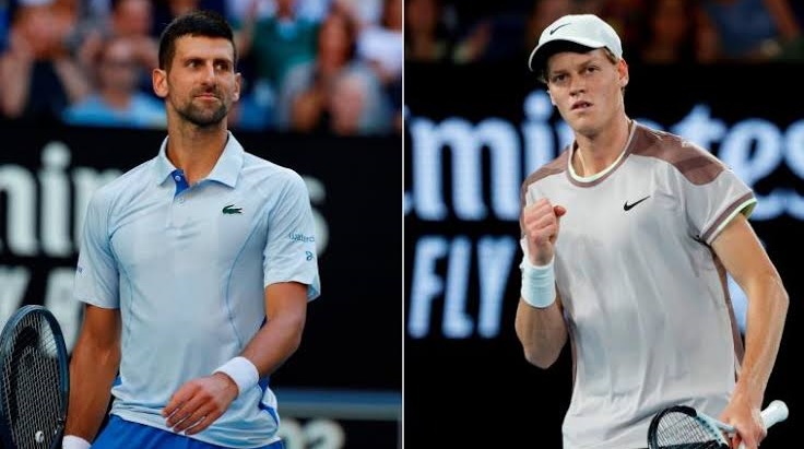 Jannick Siner vs. Novak Djokovic at the 2023 Australian Open
