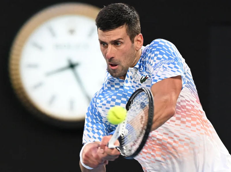 Novak Djokovic at the 2023 Australian Open