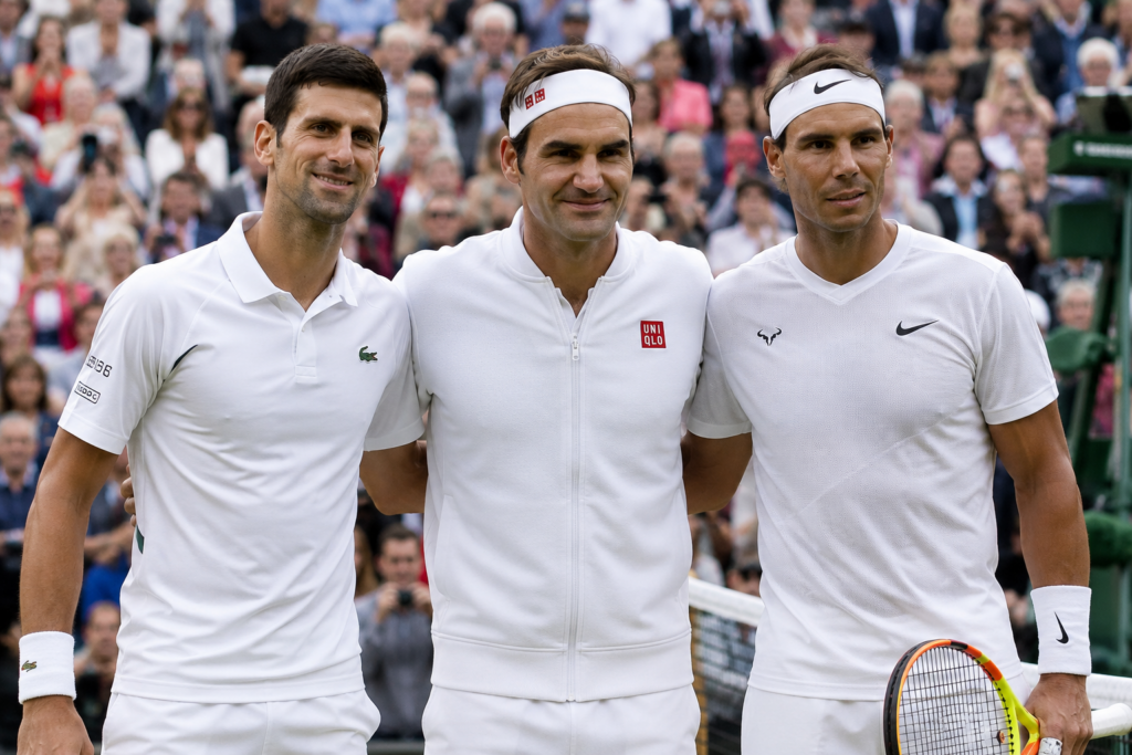 Most Grand Slam matches played all-time records featuring Novak Djokovic, Roger Federer and Rafael Nadal