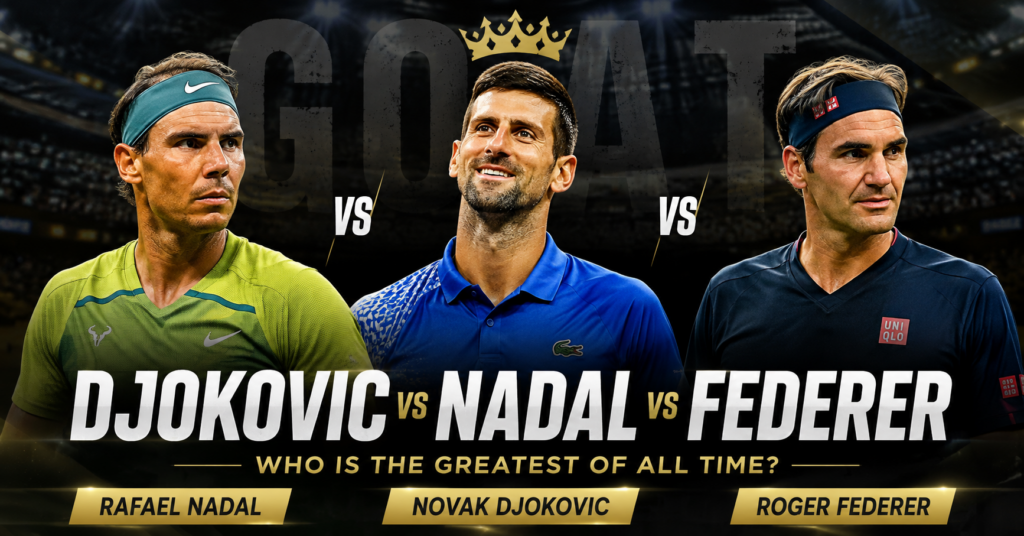 Novak Djokovic vs Rafael Nadal vs Roger Federer comparison – who is the greatest tennis player of all time?