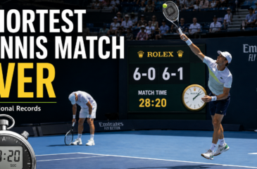 Shortest tennis match ever professional records featuring the 28-minute ATP match between Jarkko Nieminen and Bernard Tomic