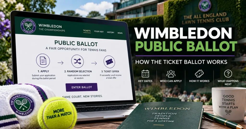 Wimbledon Public Ballot ticket application process showing how fans can apply and receive tickets